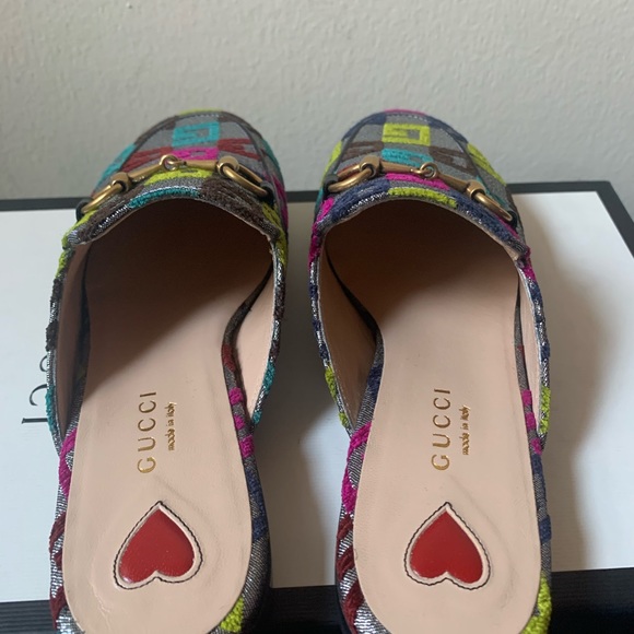 Gucci Princetown velvet G lurex loafers GG Logo Multicolor size 35 

. - Picture 3 of 7